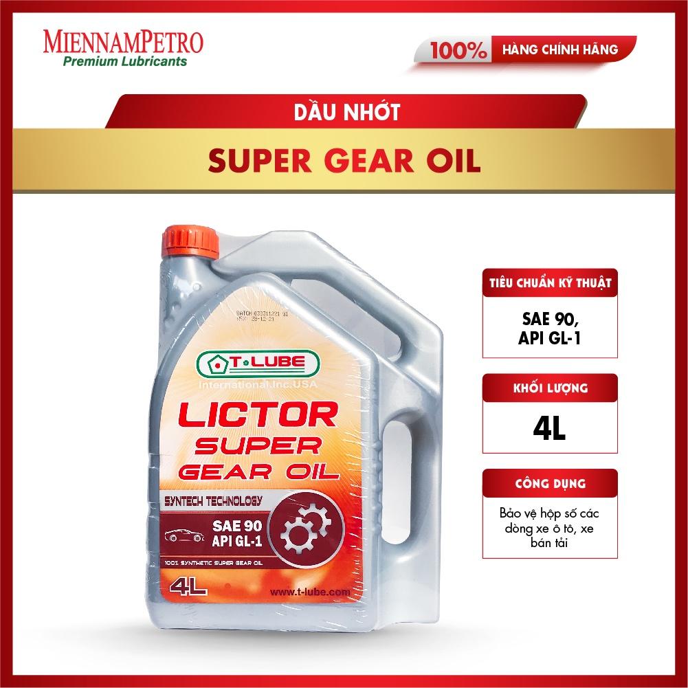 Dầu Nhớt Tlube Lictor Gear oil SAE 90 API GL-1 4L Bảo Vệ Hộp Số Các Dòng Xe Ô Tô, Xe Bán Tải