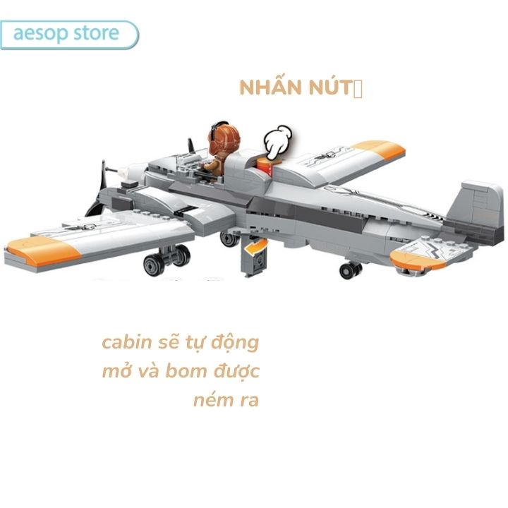 Đồ chơi lắp ráp Mô hình máy bay ném bom tầm xa Qman 21013 (557 mảnh ghép)