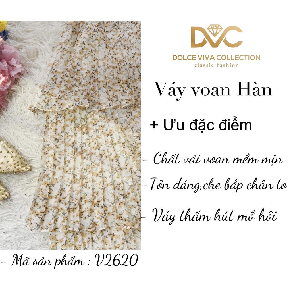 VÁY HOA NHÍ DẬP LY XẾP TẦNG V2620 DDejp Shop DVC - Kèm vieo và ảnh trải sàn