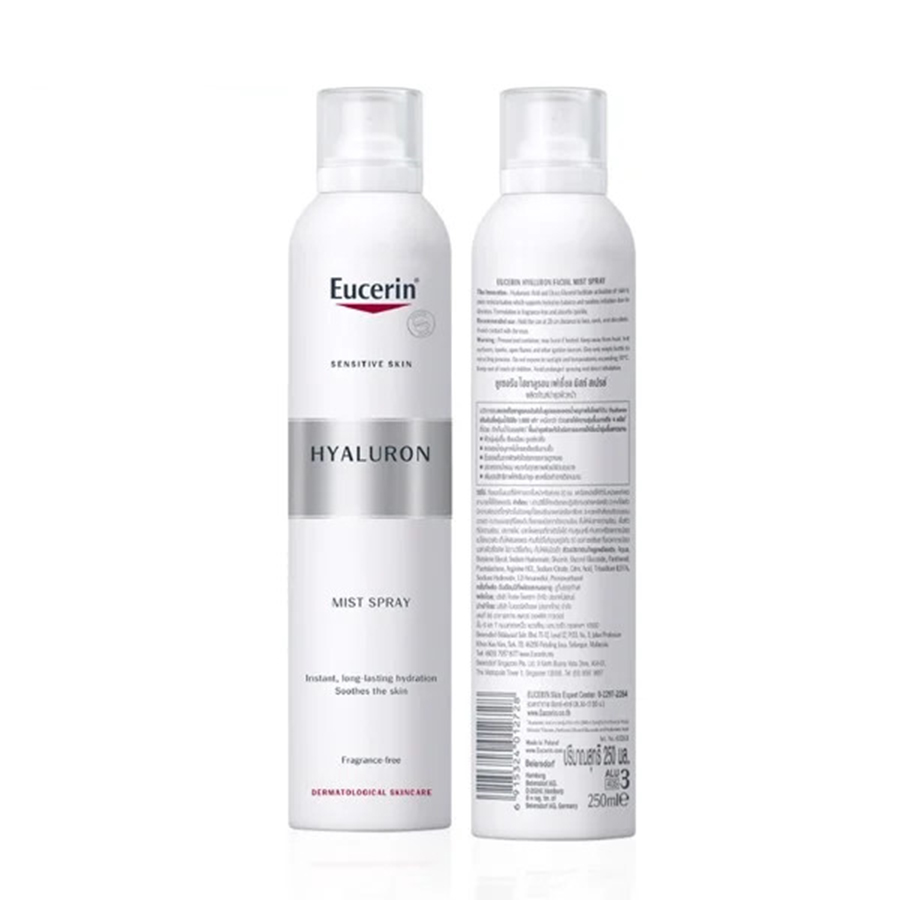 Xịt dưỡng ẩm Eucerin Hyaluron Mist Spray 250ml - cho da nhạy cảm