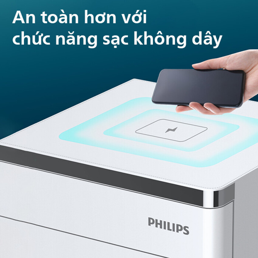 Két sắt điện tử thông minh vân tay, mã số ảo, sạc điện thoại thương hiệu Philips SBX301-5PC - Hàng nhập khẩu