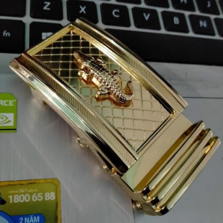 Mặt Khóa Cá Sấu Thắt Lưng Nam - Khóa Chống Gỉ Dùng Cho Thắt Lưng Da Có Rãnh Ở Giữa