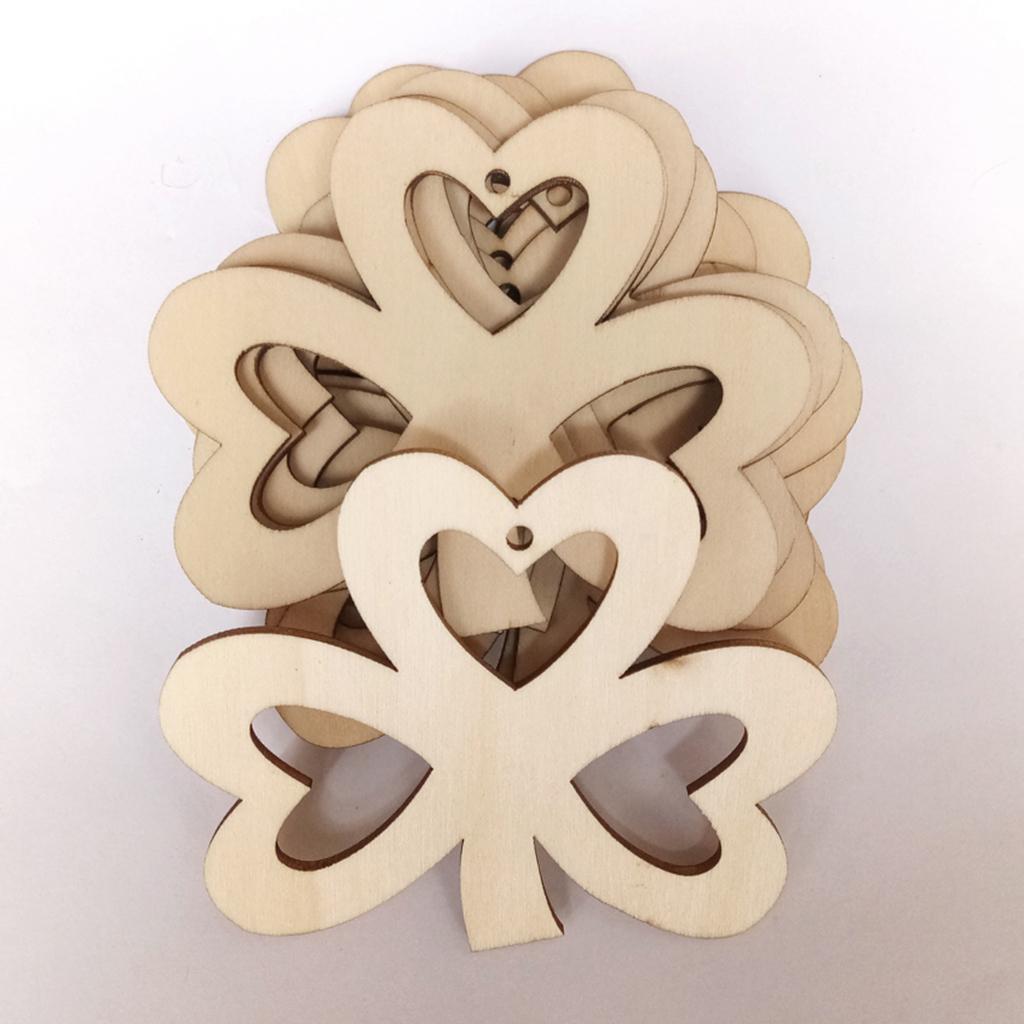 20x Hollow Wood   Slice Pieces Hanging Pendant DIY Party Home Ornaments