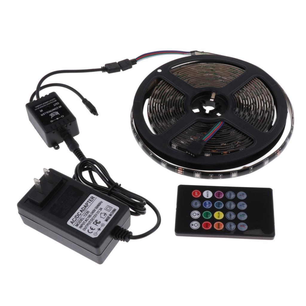 RGB LED Strip Lights with 20 Key Remote Controller for Home Outdoor Decor