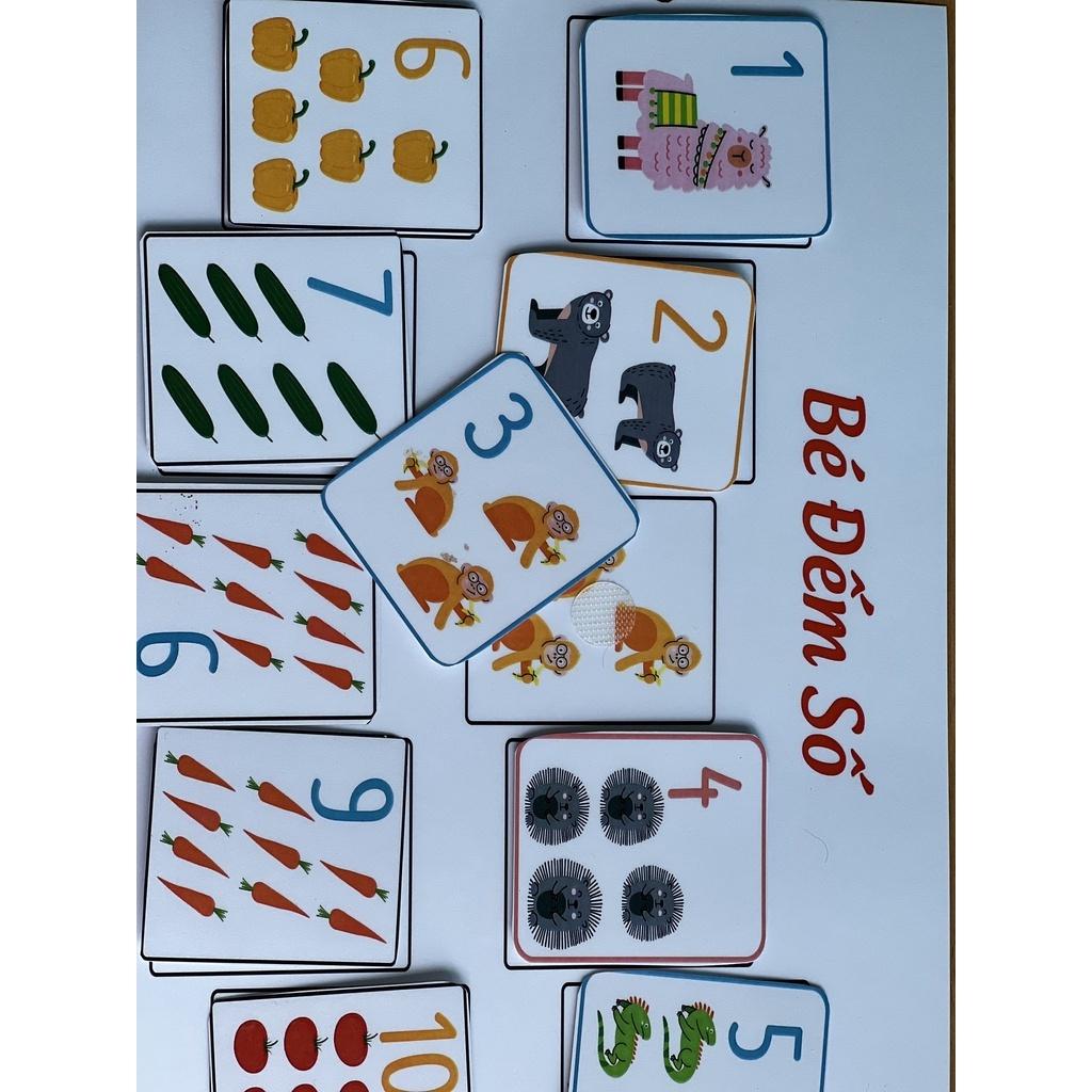 Monsi Edu Học liệu dính dán Montessori chủ đề tự chọn cho bé từ 1 - 4 tuổi F87M