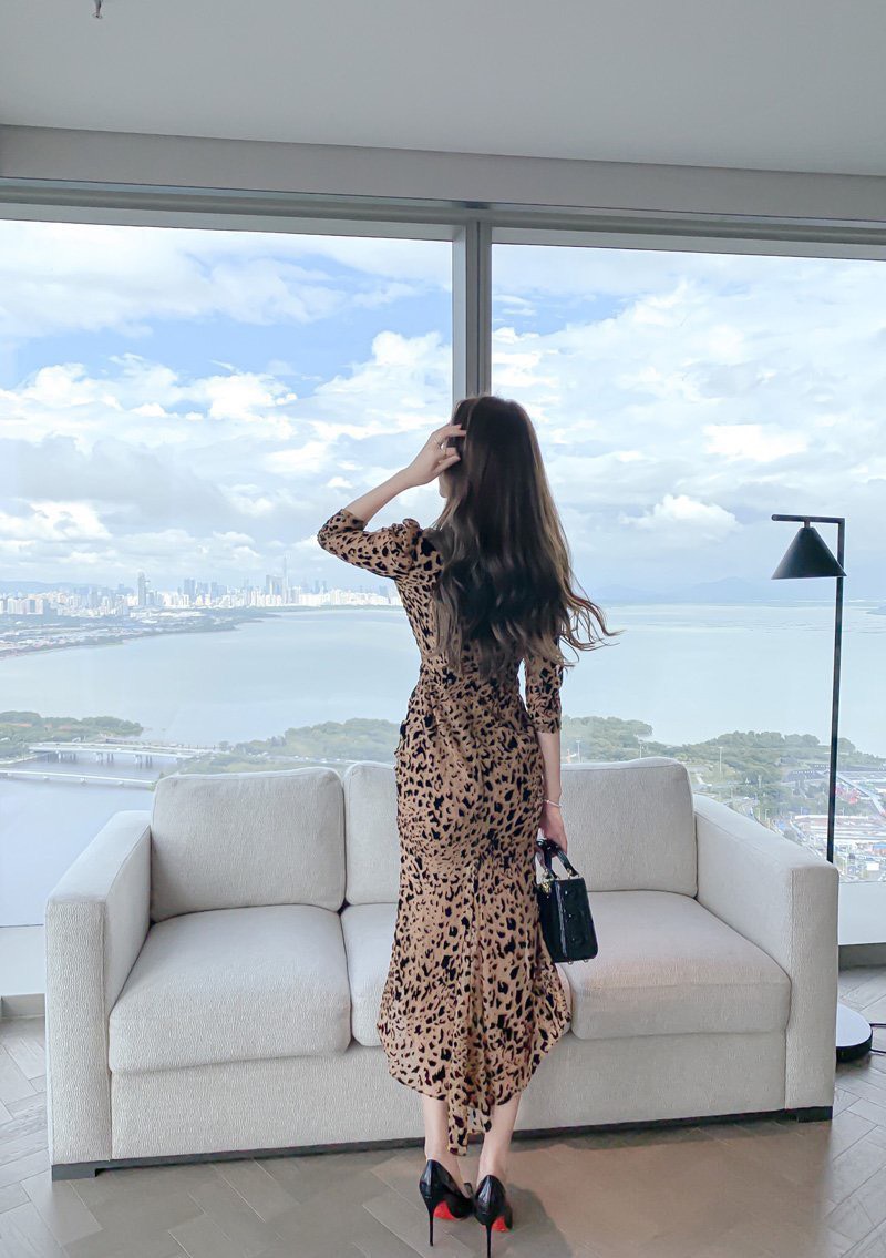 ĐẦM BODY HỌA TIẾT DA BEO CAO CẤP - NTL178