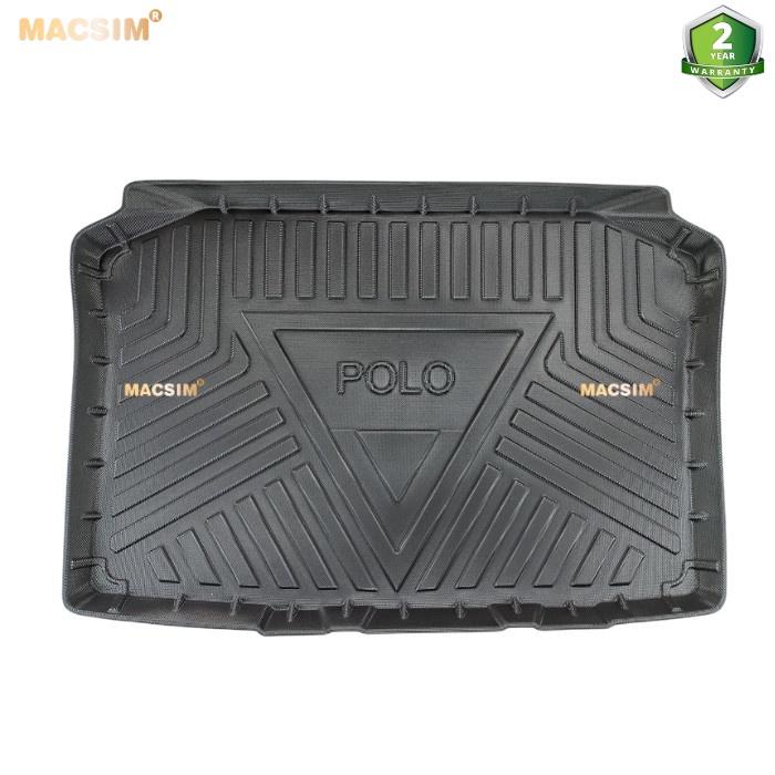 Thảm lót cốp Volkwagen Polo HB 2014-2018  nhãn hiệu Macsin chất liệu tpv cao cấp màu đen