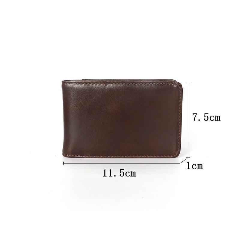 Ví Nam Da Bò Sáp Dầu Cao Cấp Dáng Ngang KT08 Phong Cách Cổ Điển Chất Da Mềm Mại Đựng Thẻ ATM Bóp Da Nam Mini Thời Trang