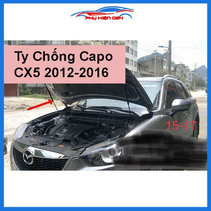 Ty thủy lực chống nắp capo Mazda CX5 2012-2013-2014-2015-2016 hỗ trợ mở tự động kèm phụ kiện