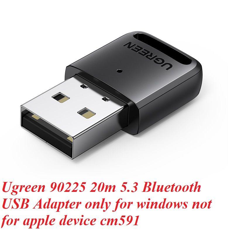 Ugreen UG90225CM591TK 20M v5.3 USB Bluetooth chỉ hỗ trợ duy nhất Windows kết nối được 7 thiết bị - HÀNG CHÍNH HÃNG