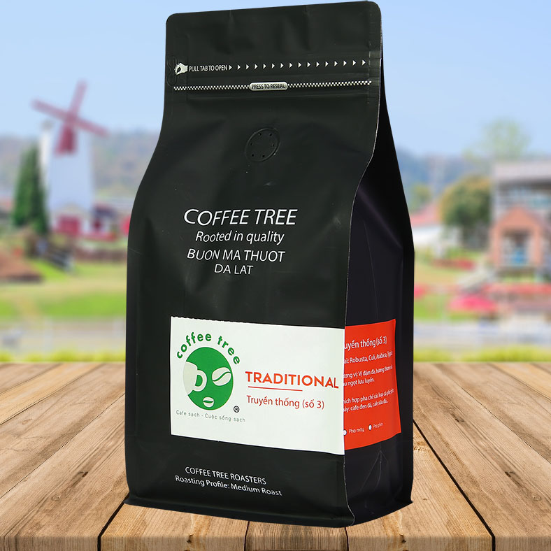 Hình ảnh Cà phê bột 100% nguyên chất truyền thống số 3 Coffee Tree 500gr thơm ngon, đậm đà, gu mạnh (Cà phê) 