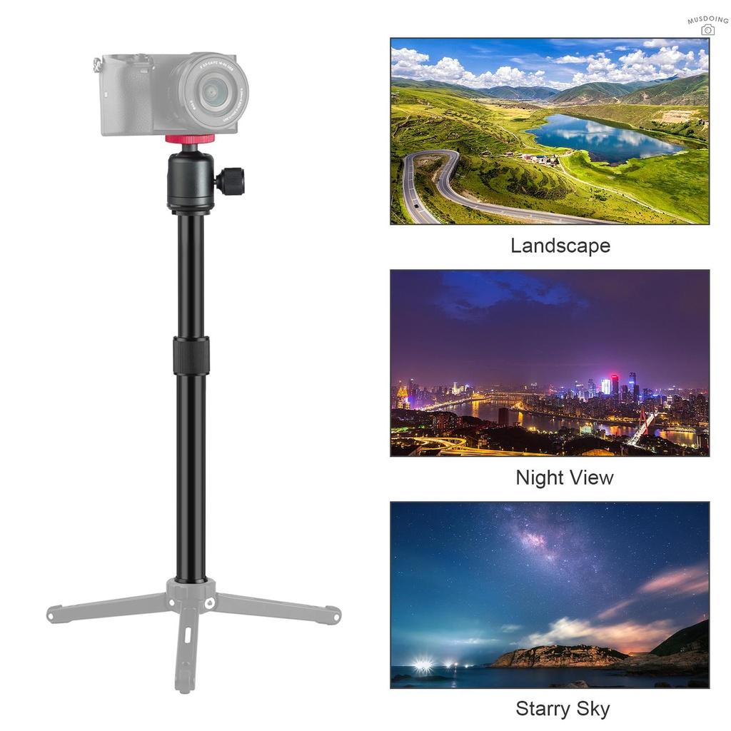 Bộ Kẹp Chữ C Bằng Hợp Kim Nhôm + Thanh Nối Dài 1 / 4 Inch Tùy Chỉnh Kèm Ốc Vít Dài 33~60cm Thông Dụng Cho Máy Ảnh
