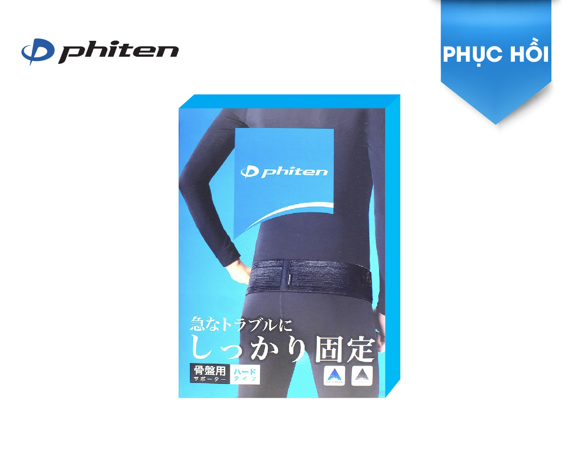 Đai bảo vệ xương chậu loại cứng Phiten supporter pelvis firm hard type AP177003/AP177004/AP177005