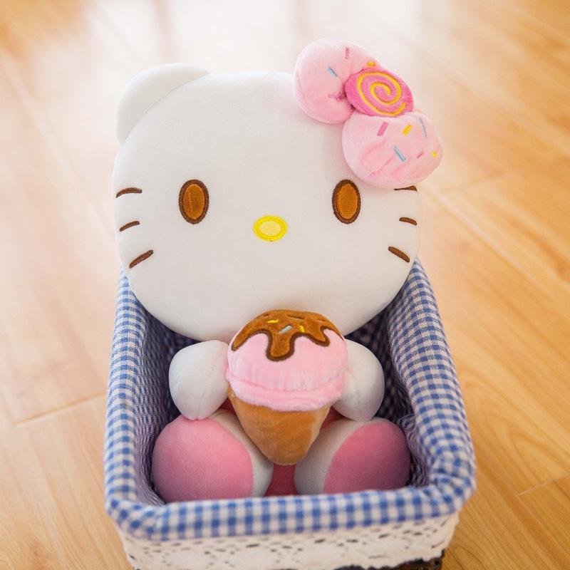 Gấu bông mèo Hello Kitty váy hồng kích thước 30-40-55cm