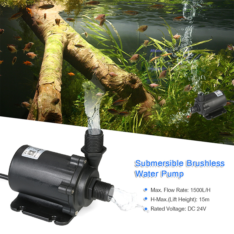 BƠM CHÌM HỒ CÁ BLUEFISH LOẠI NHỎ (24V DC) GIÁ THANH LÝ (1 bộ bao gồm 1 bơm chìm và 1 bộ AC chuyển đổi dòng điện) thích hợp sử dụng cho bể cá, hệ thống thuỷ canh, hồ thuỷ sinh nhỏ