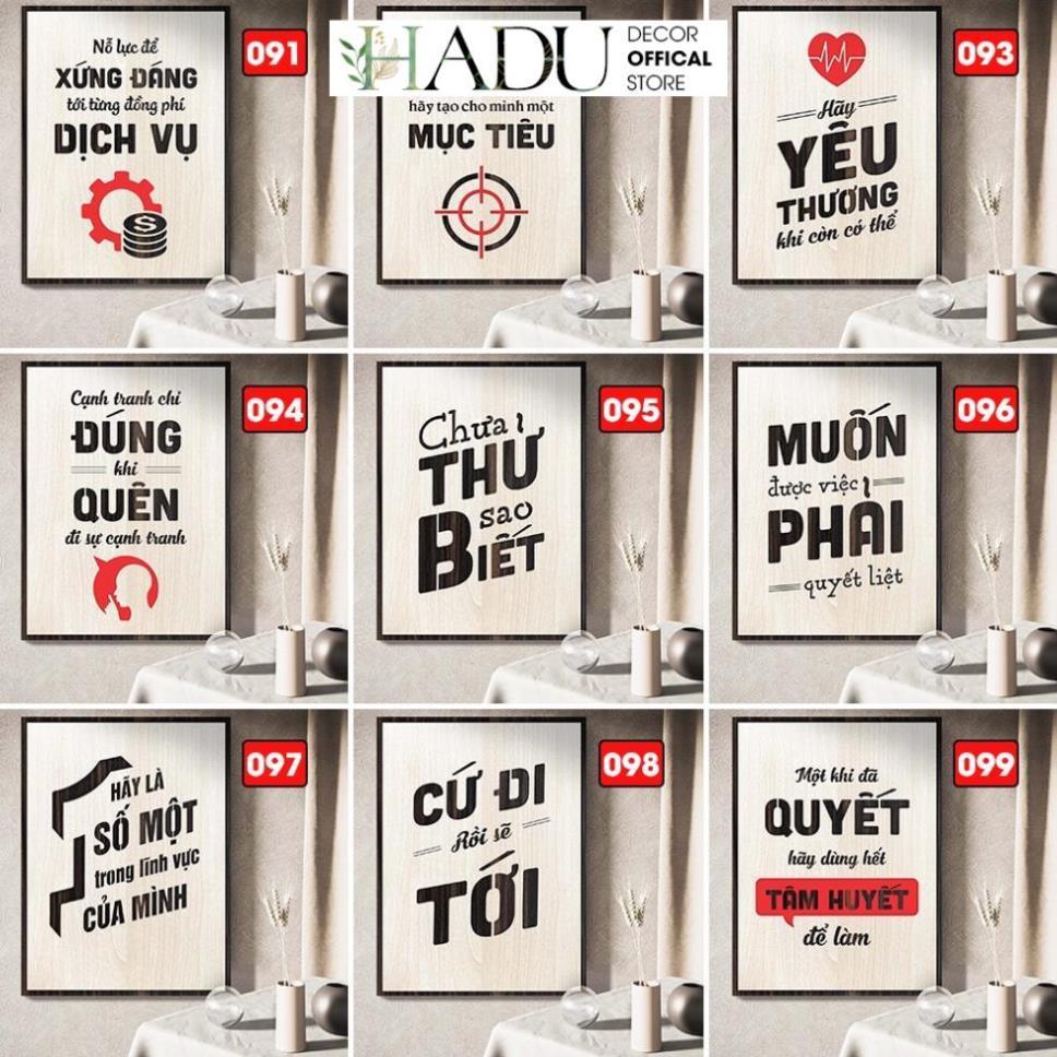 Tranh Gỗ tạo động lực, tranh slogan truyền cảm hứng - HaduDecor