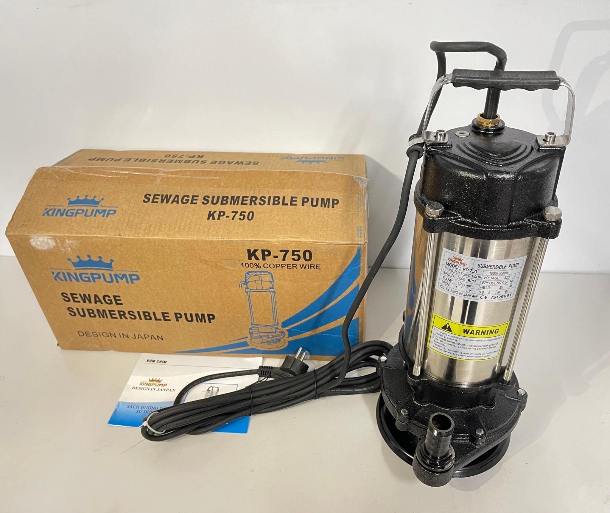 MÁY BƠM CHÌM 750W KINGPUMP KP-750 - HÀNG CHÍNH HÃNG