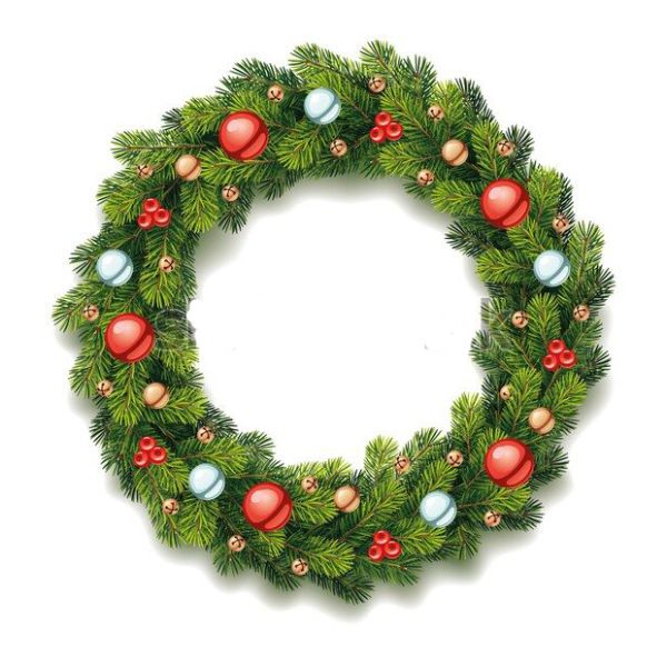 Decal vòng nguyệt quế noel 3 PK568
