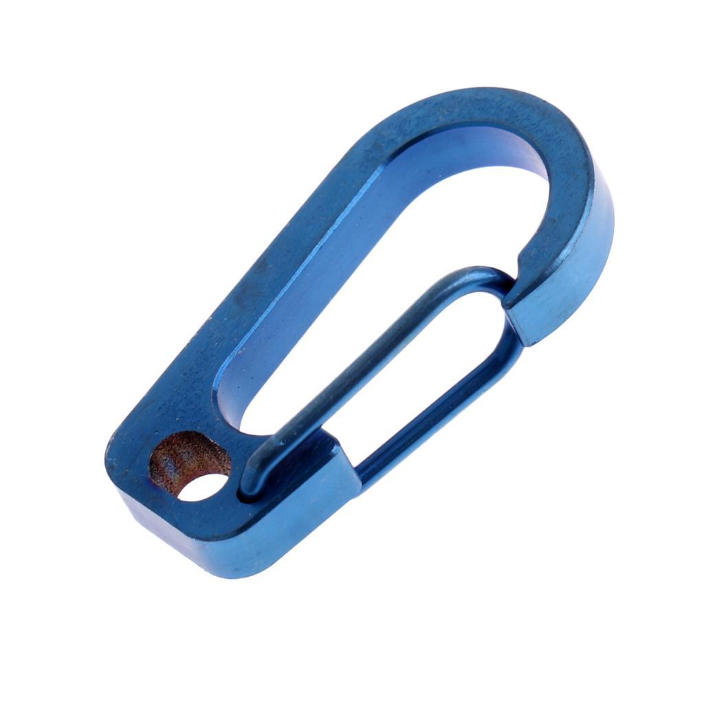 3pcs/set Titanium Alloy Carabiner Clip Keychain Quick Hook Buckle Outdoor Hiking Backpacking Accessories