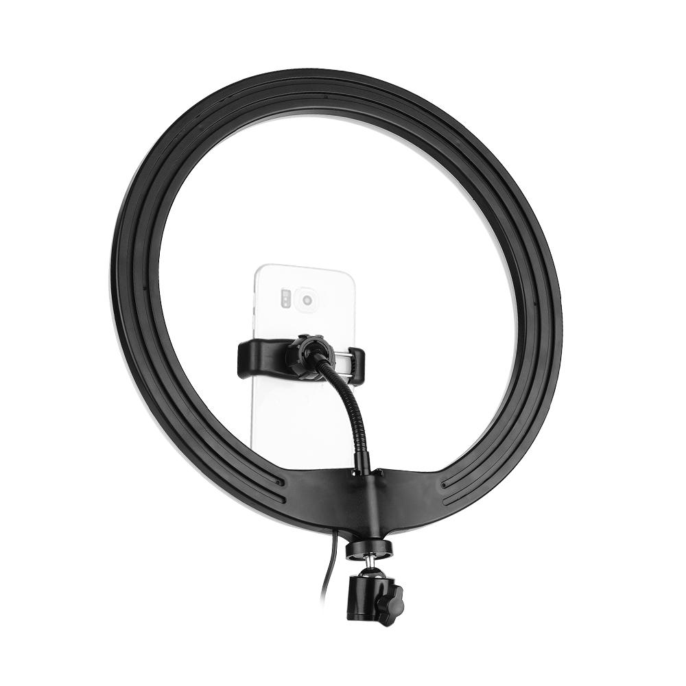 Đèn LED vòng video 30cm / 12 inch 5600-8200K 3 màu với giá đỡ kẹp điện thoại để phát trực tiếp video
