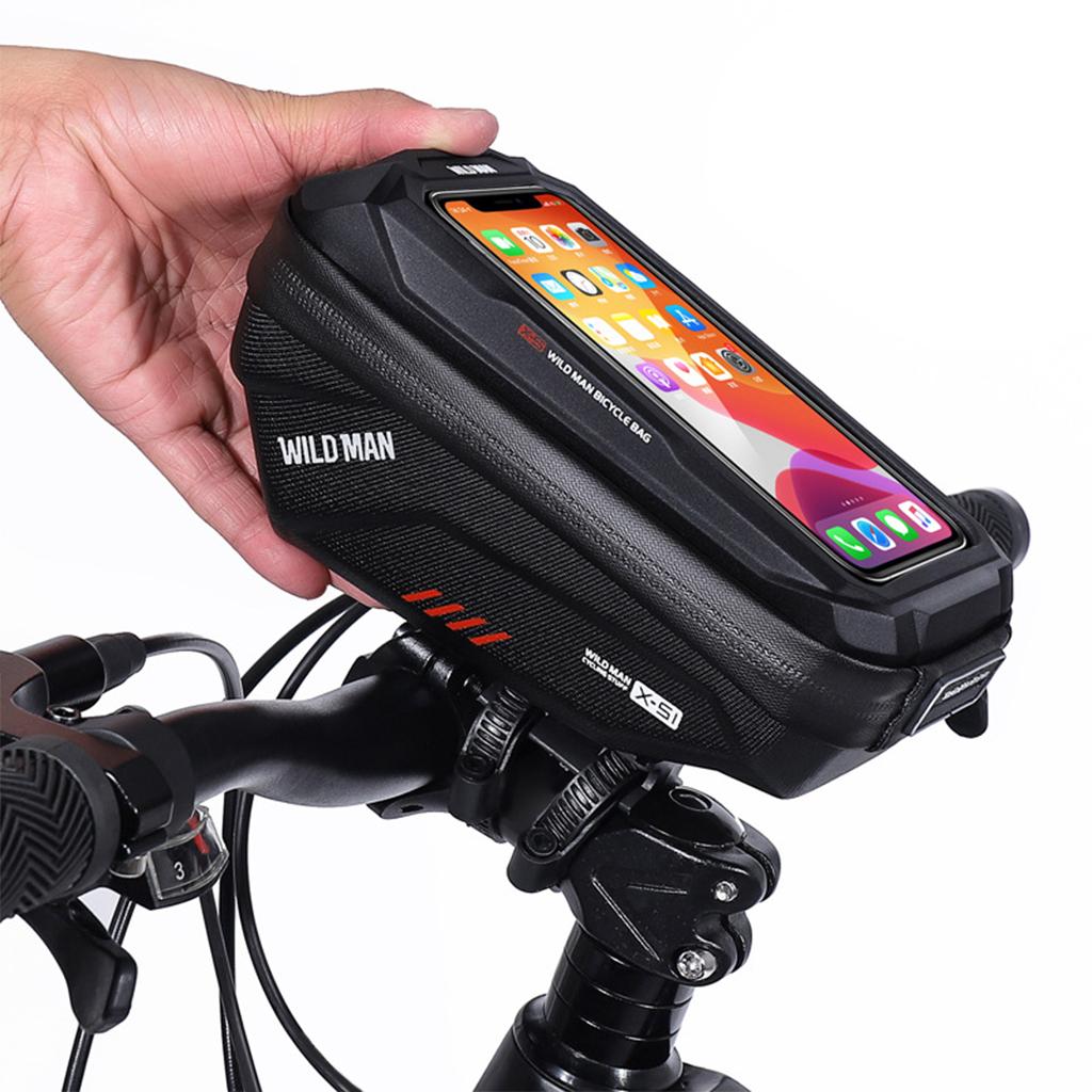 Bike Phone Front Frame Bag Bicycle Bag Waterproof Bike Phone Mount Top Tube Bag Bike Phone Case Holder Accessories Cycling Pouch for 4.7-6.7inch Phone