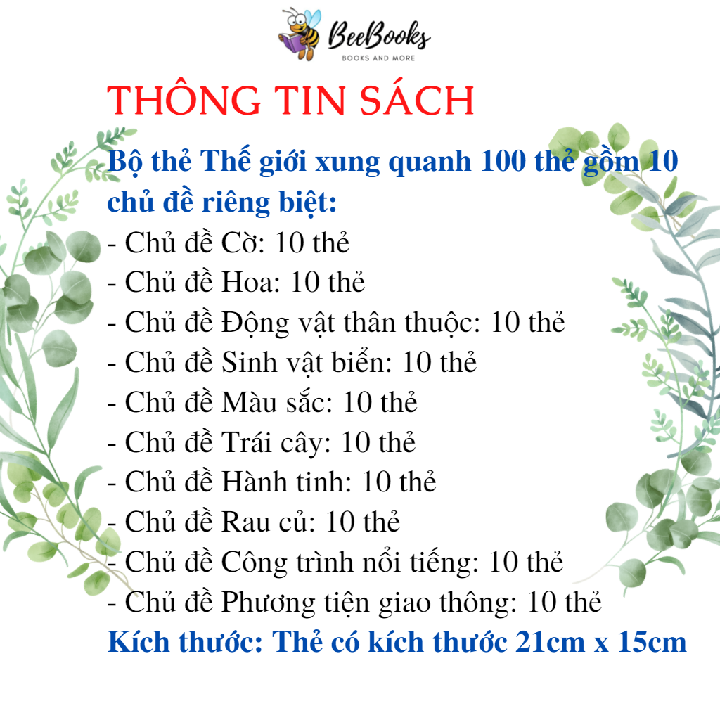 Thẻ Học Thông Minh- Flashcard Thế Giới Xung Quanh Theo Phương Pháp Glenn Doman-Cho Bé Từ 0-4 Tuổi