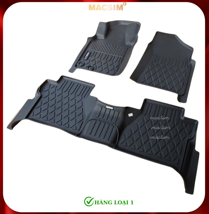 Hình ảnh Thảm lót sàn xe ô tô Nissan Navara NP-300/EL 2015+(sd) Nhãn hiệu Macsim chất liệu nhựa TPE cao cấp màu đen