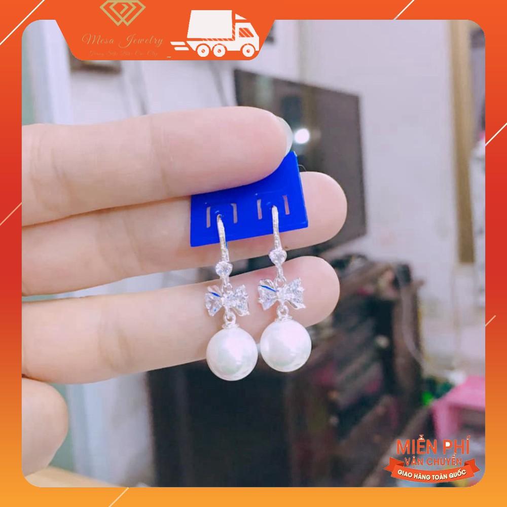 BÔNG TAI NƠ GẮN HẠT XINH XẮN