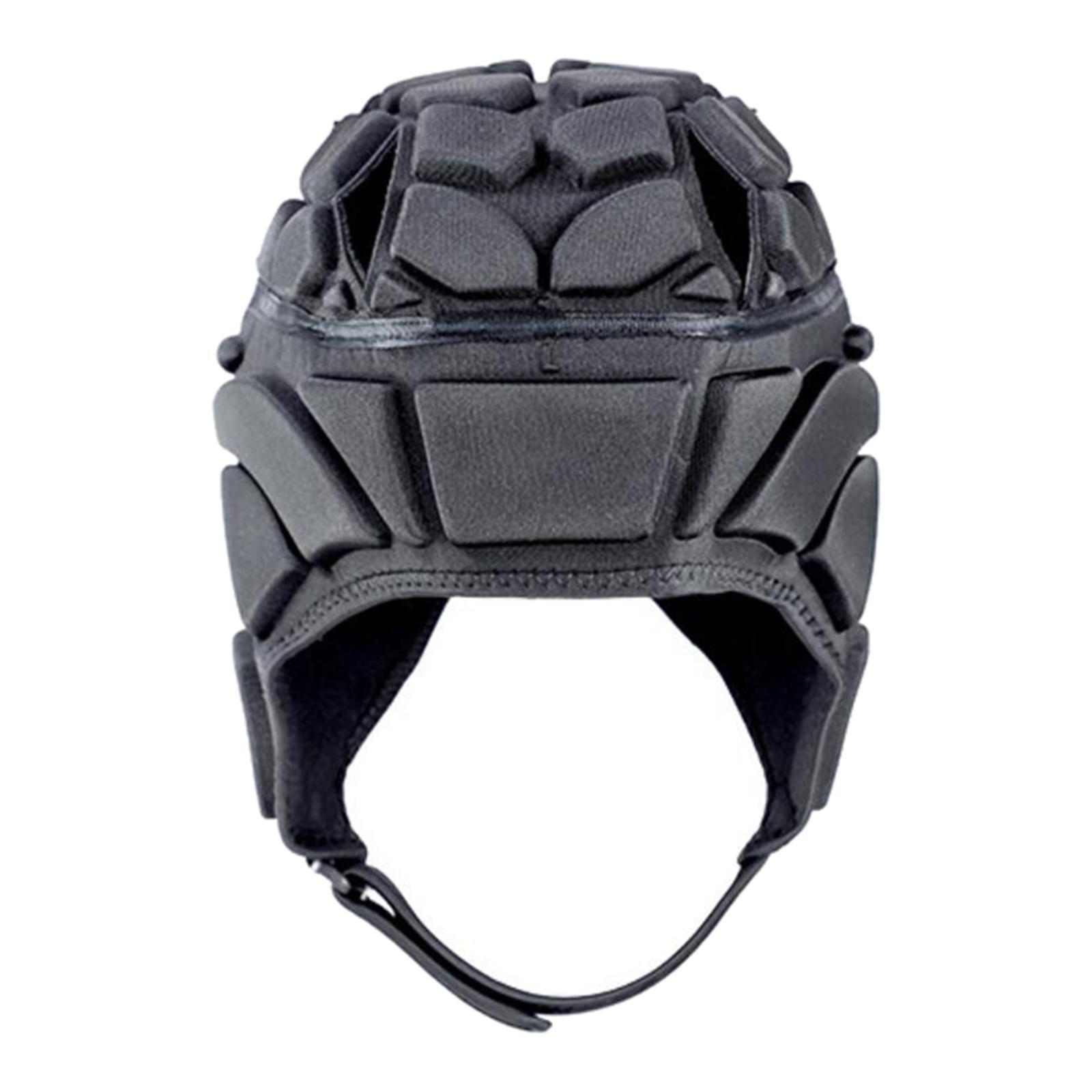 3xRugby Helmet Headgear Scrum Cap Hockey Head Protector Protect Hat Black S