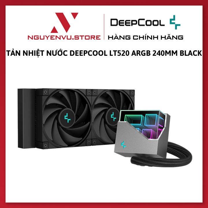 Tản Nhiệt Nước CPU AIO Deepcool LT520 ARGB 240mm Black/White - Hàng Chính Hãng