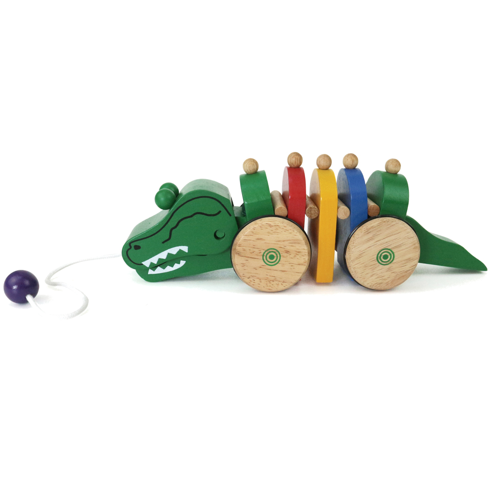Mô hình cá sấu bằng gỗ - Đồ chơi gỗ Winwintoys