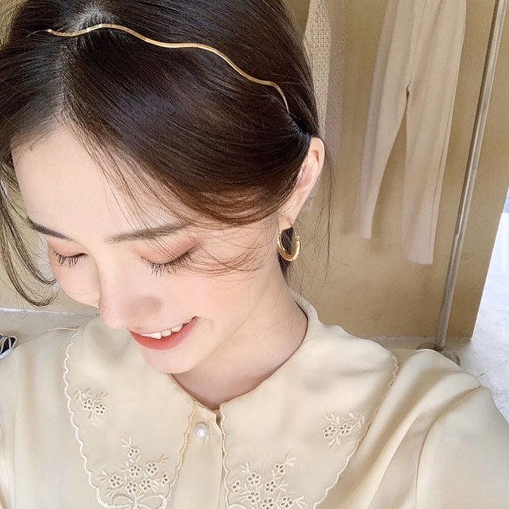 BỜM CÀI TÓC KIM LOẠI GỢN SÓNG VÀNG SIÊU ĐẸP Tatitava