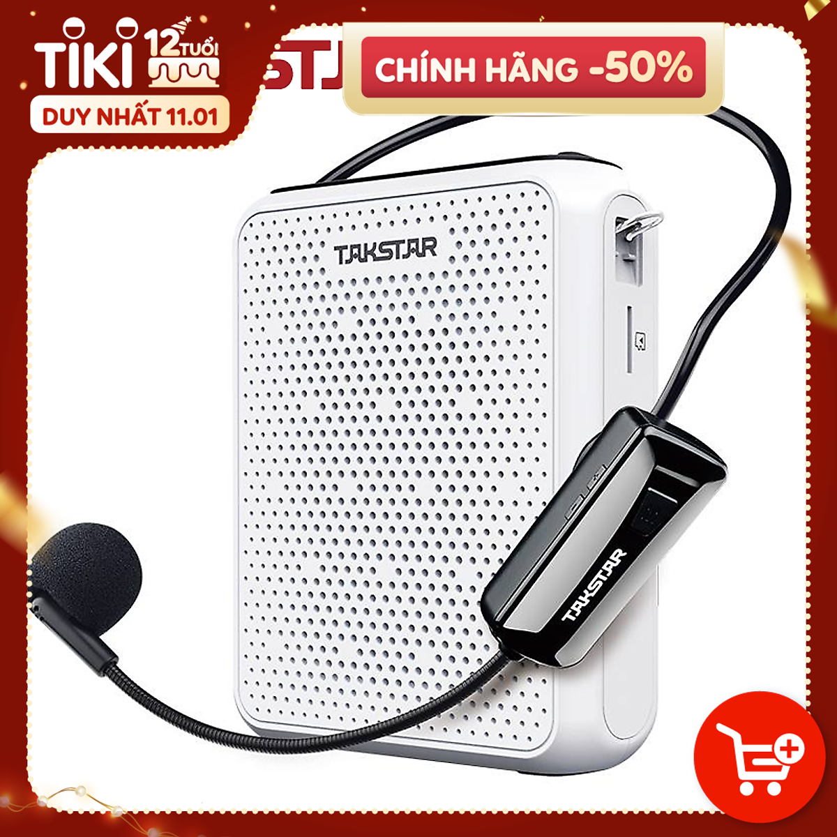 Máy trợ giảng không dây UHF Takstar E300W (Tặng kèm củ sạc) - Hàng chính hãng