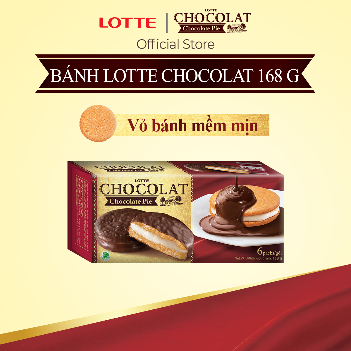 Bánh Lotte Chocolat 168 g