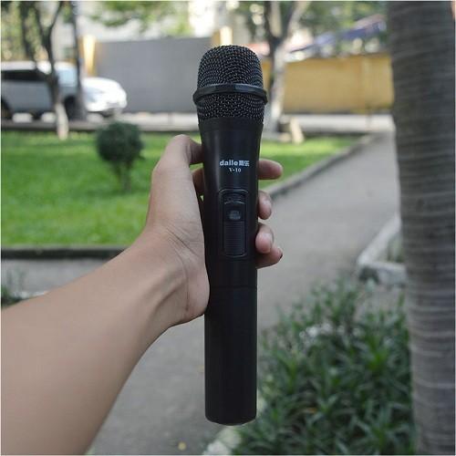 Micro không dây V10 bluetooth, hát karaoke gia đình, mang theo đi dã ngoại, hát sân khấu - gọn nhẹ tiện lợi