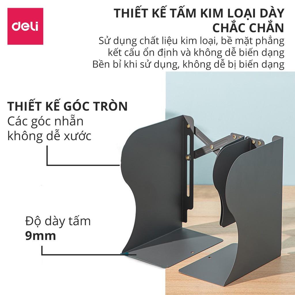 Giá đựng tài liệu mở rộng kim loại Deli - Màu xám - 1 chiếc - 78630