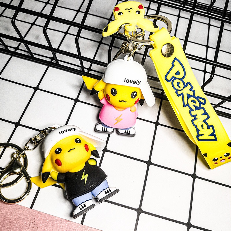 Móc chìa khóa hoạt hình Pokemon Lovely Pikachu