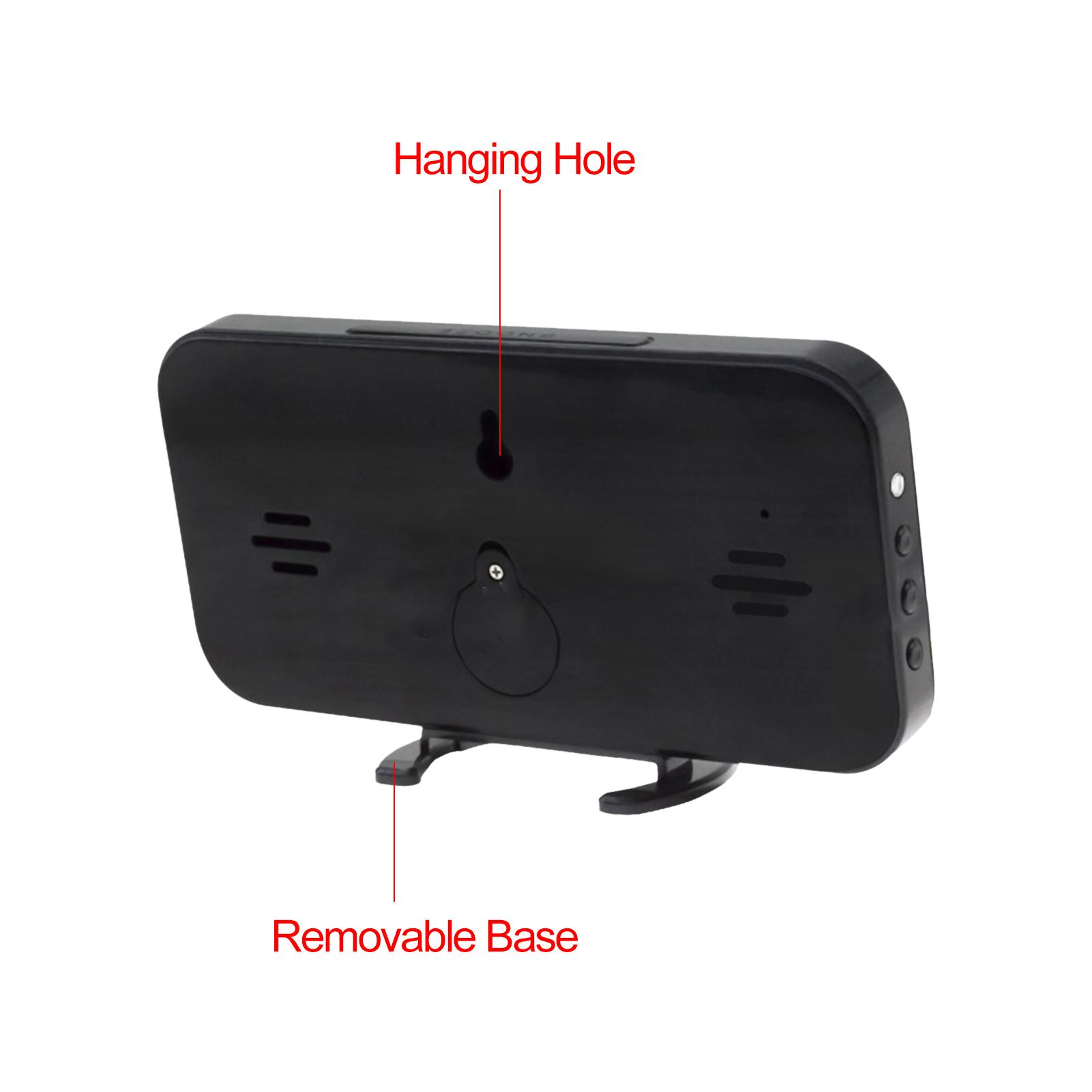 Đồng hồ báo thức kỹ thuật số Màn hình LED với cổng sạc USB kép Chế độ làm mờ tự động Chức năng báo lại dễ dàng