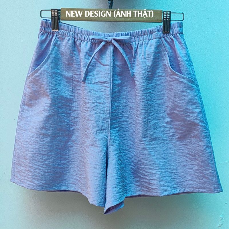 Quần short đũi dáng váy form rộng freesize chất vải đũi mềm thoáng mát