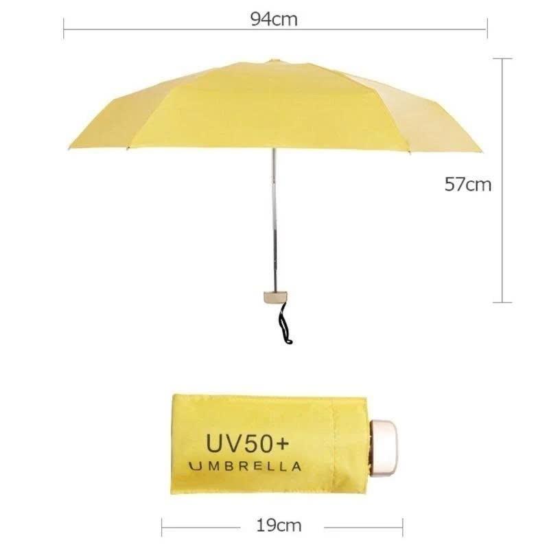 Bảo vệ UV Ô Dù Gấp Gọn Mini Bỏ Túi Ô Dù Che Mưa Đi Nắng UPF 50 Chống Tia Cực Tím Kích Thước Nhỏ Gọn
