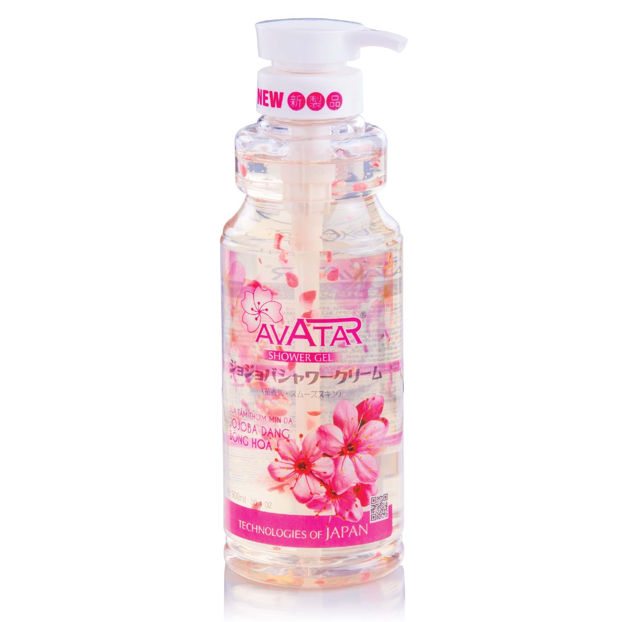 SỮA TẮM THƠM MỊN DA JOJOBA BÔNG HOA AVATAR SHOWER GEL 900ML PHÙ HỢP VỚI MỌI LOẠI DA