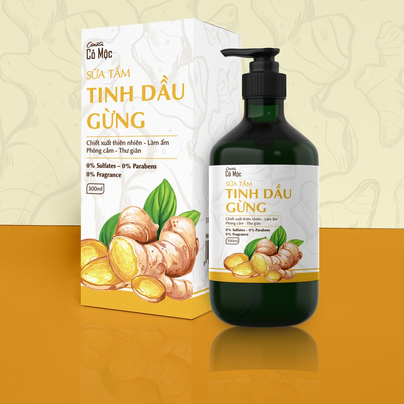 Sữa tắm tinh dầu gừng Cenota 300ml .