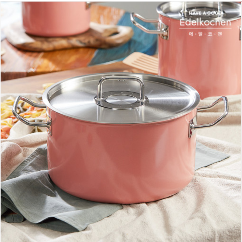 Nồi Edelkochen Solid Hồng 3 lớp