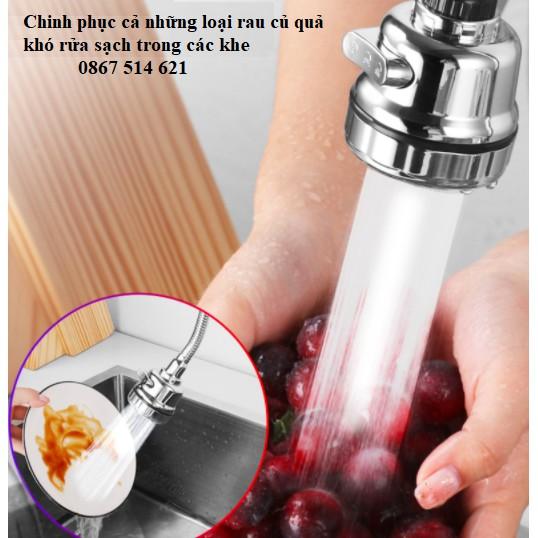 Đầu vòi tăng áp 3 chế độ nước, xoay điều hướng 360 độ, vòi rửa bát - KMISU thiết bị vệ sinh