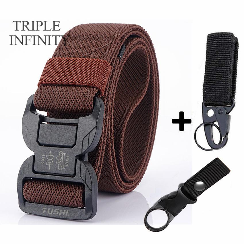 Bộ Thắt Lưng Nam Khóa Nam Châm Ngoài Trời Làm Việc Chiến Thuật Quần Dây Co Giãn Áo Liền Quần Nam Dây Lưng Phụ Kiện Thể Thao