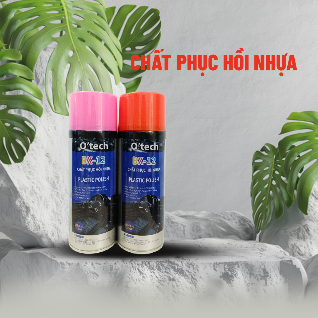 Bình xịt BX-12 Chất phục hồi nhựa – Đánh bóng O’tech Plastic Polish 450ml