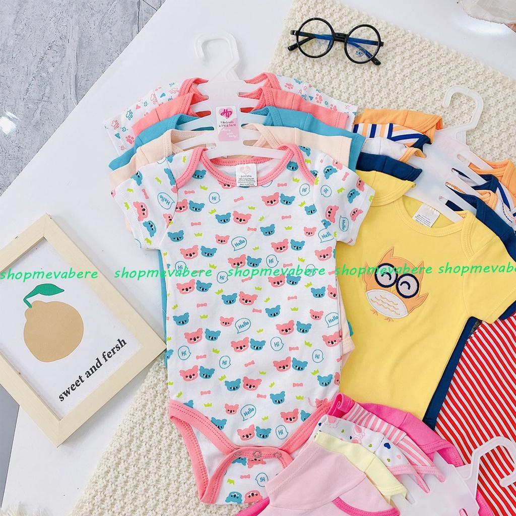 Set 5 body chip, bodysuit cho bé trai và bé gái sơ sinh từ 0-9kg - BC02