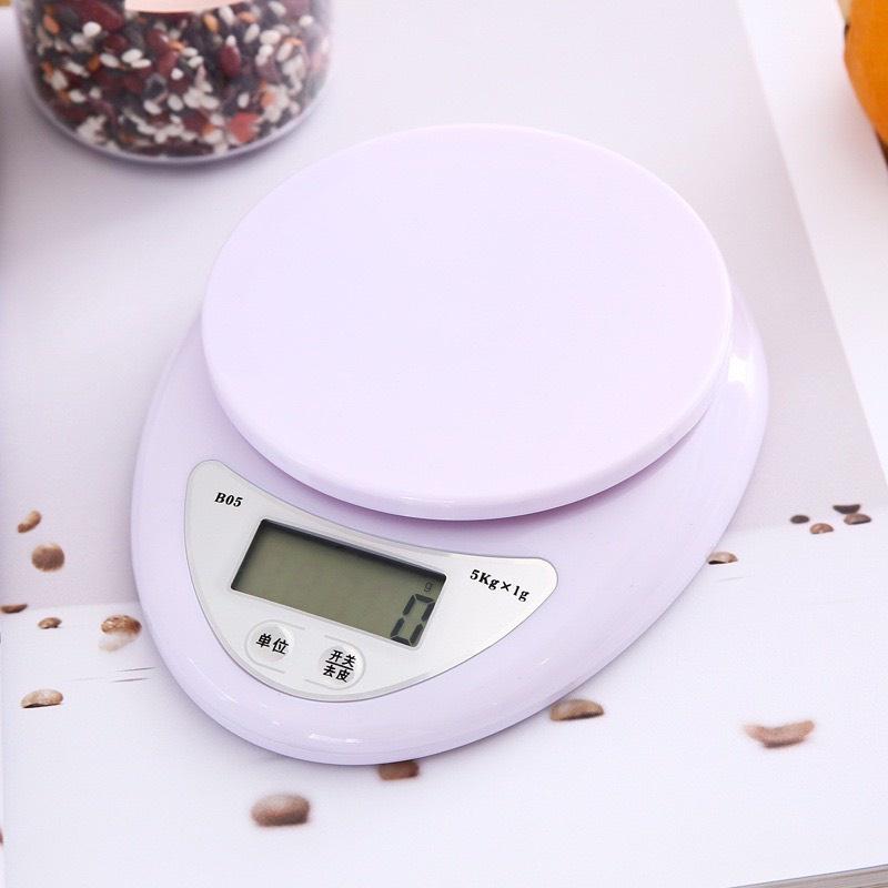 Cân tiểu ly điện tử nhà bếp mini định lượng 1g - 5kg làm bánh độ chính xác cao kèm 2 viên pin AAA, cân nhà bếp 5kg