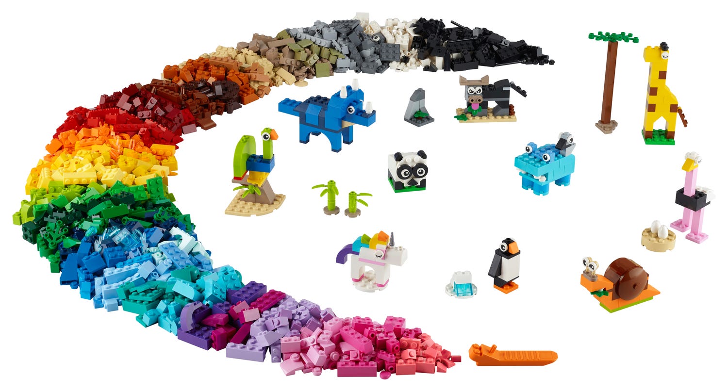 Mô hình đồ chơi lắp ráp LEGO CLASSIC Gạch Sáng Tạo Động Vật 11011