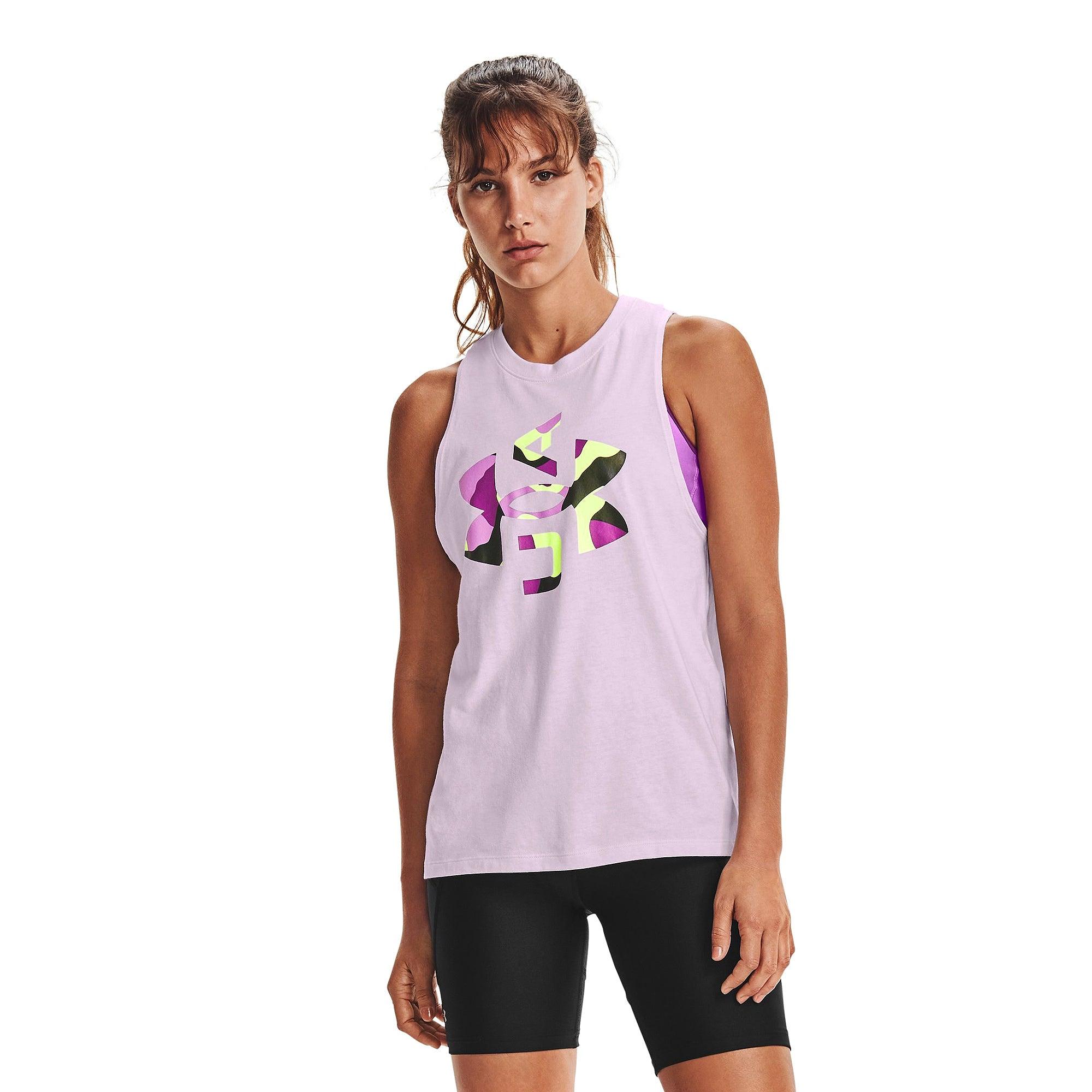 Áo ba lỗ thể thao nữ Under Armour Logo Graphic Muscle - 1356298-570